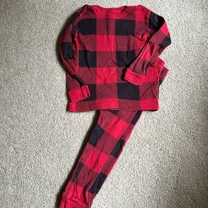 GAP Red and Black Plaid Kids Pajama Set